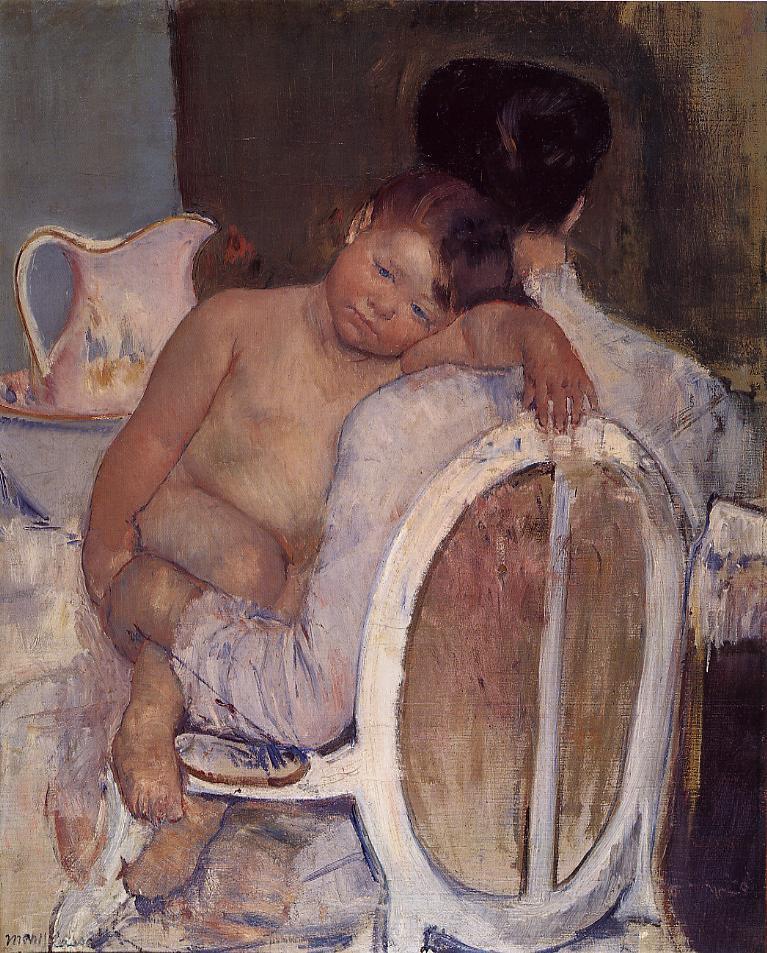 Mother Holding a Child in Her arms - Mary Cassatt Painting on Canvas